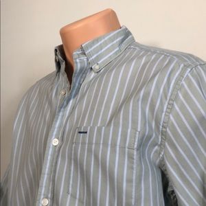 Green/Pale Blue Pinstripe L/S Button-up